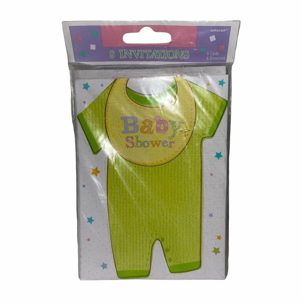 Amscan Cuddly Clothesline Baby Shower Invitations